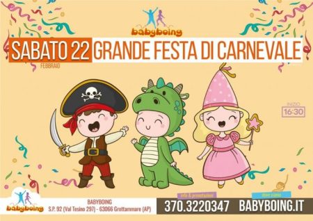 Carnevale 2020 al Babyboing, parco giochi di Grottammare